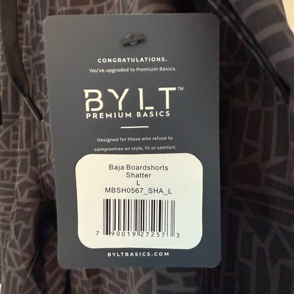 🩳 BYLT Baja Boardshorts - Shatter Print (Size L) - Picture 3 of 5